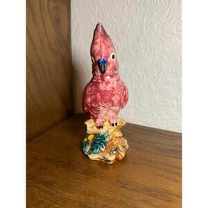 Vintage Stangl Pottery Pink Cockatoo Bird Figurine #3405 Hand-Painted MCM USA